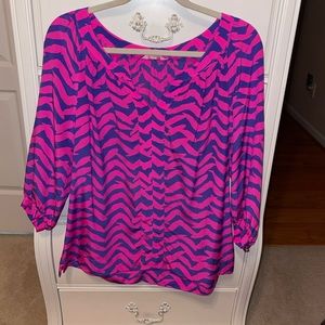EUC pink and blue Lilly Pulitzer top